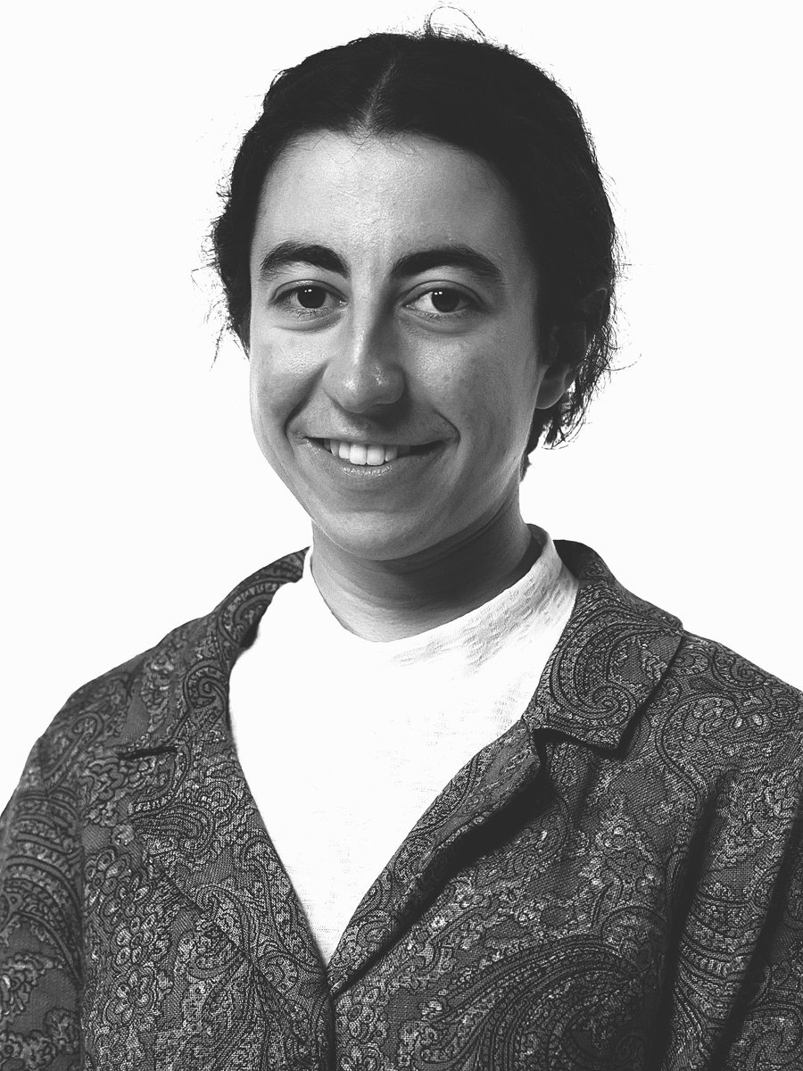 Black and white portrait of Kate Bongiovanni